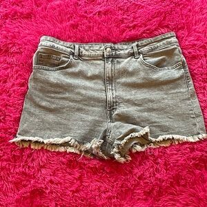 Gray Denim Shorts